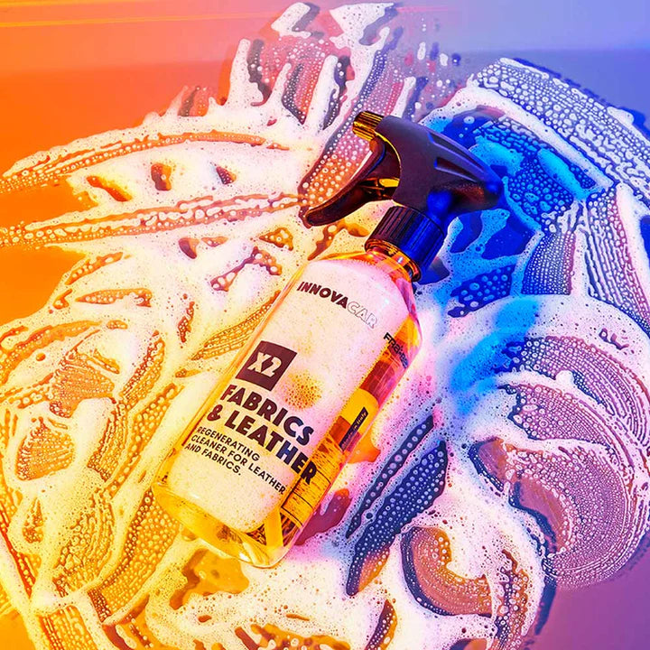 X2 FABRICS&LEATHER - soluție pentru curățarea pielii și reîmprospătarea textilelor auto