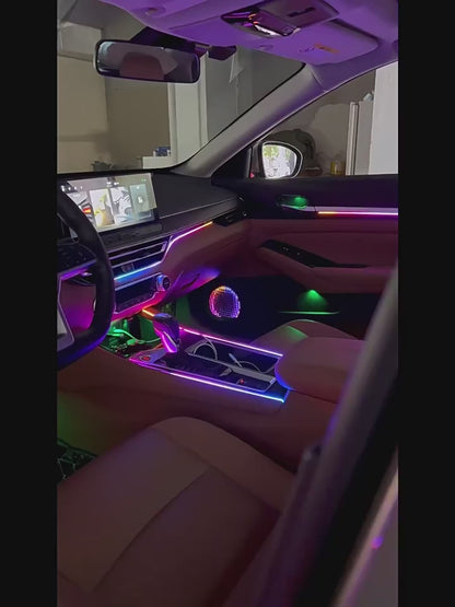 Lumini ambientale auto led interior RGB acrilice 18-in-1 dinamice cu efect symphony
